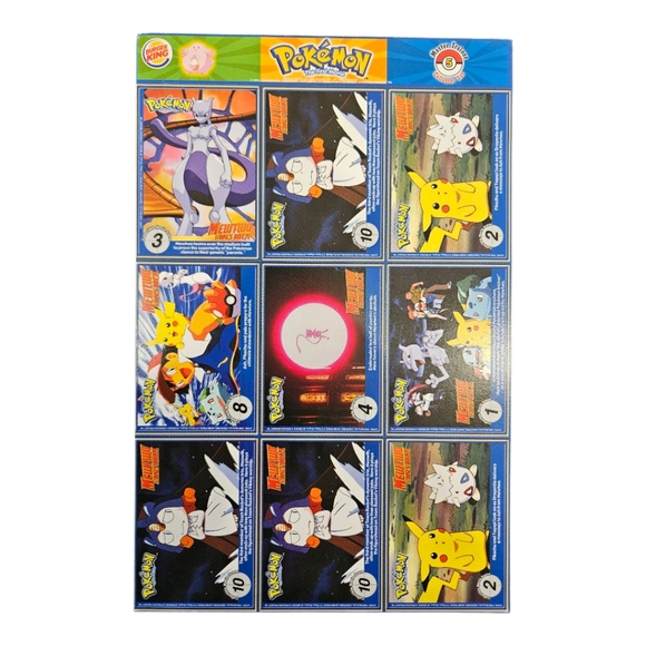 Vintage Pokemon Burger King Uncut Trading Cards #5 - Picture 2 of 2